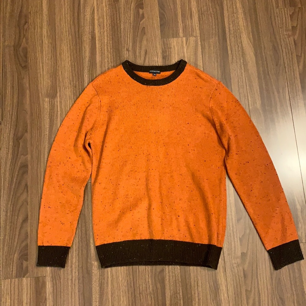 Men pumpkin crew neck sweater